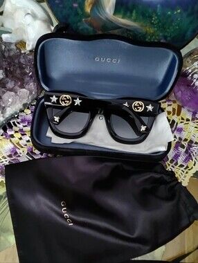 Gucci Star GG Embellished Cat-Eye Sunglasses